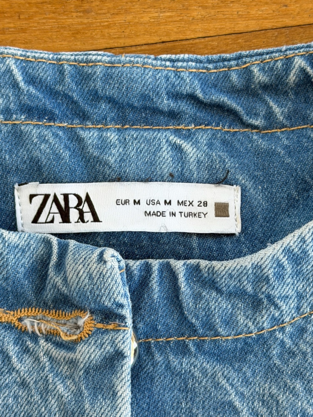 Zara Light Blue Denim Shirt Jacket - Picture 2 of 3